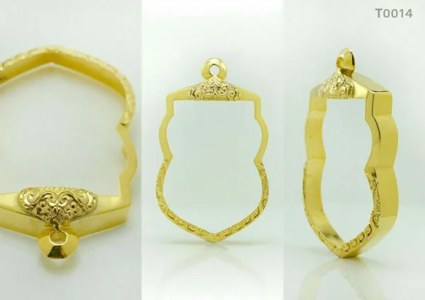 กรอบทองงานมือติดซุ้มขัดมันทั้งองค์ - T0014