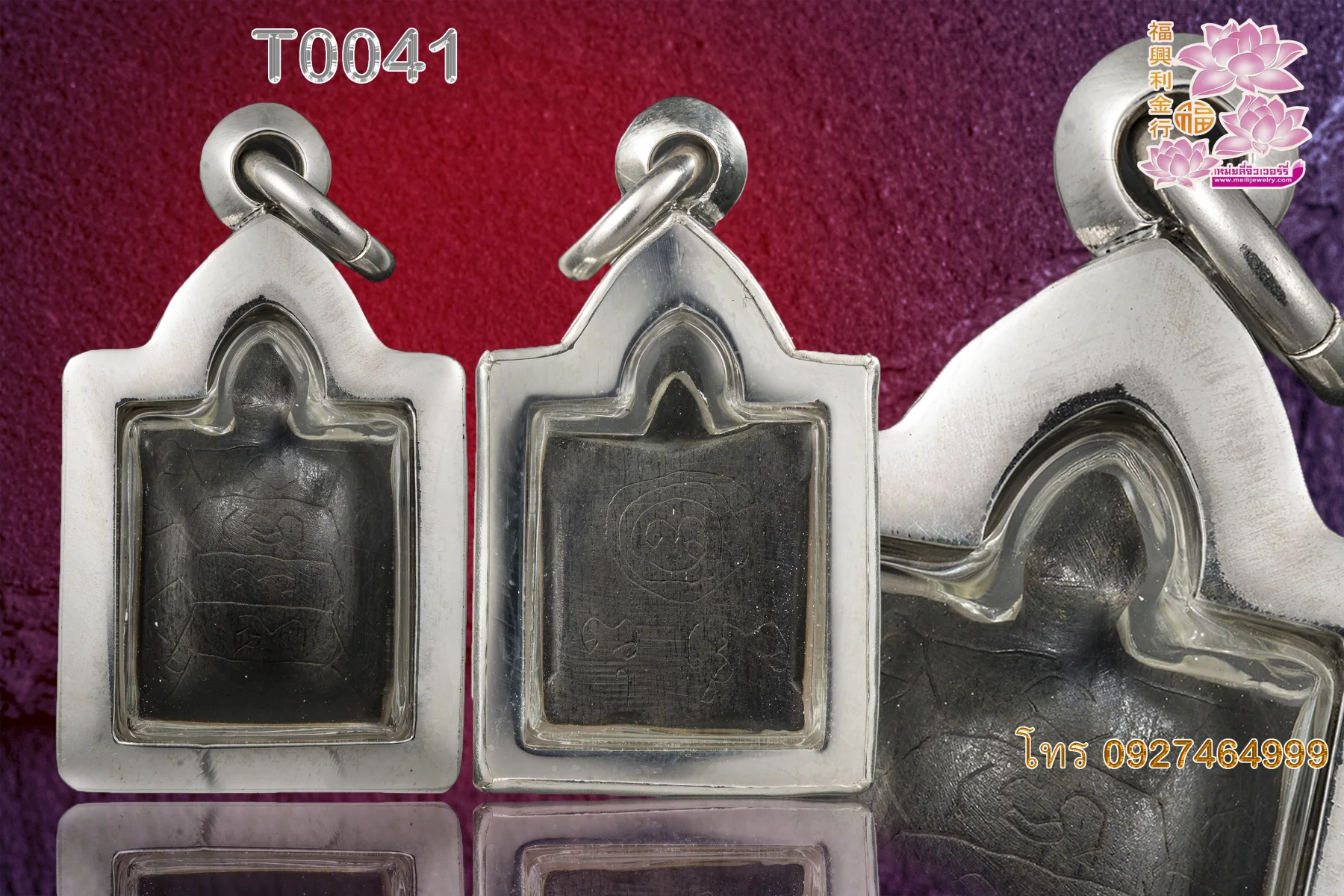 กรอบทองหน้าโอธรรมดาหน้าโอขัดมันทั้งองค์ - T0041silver