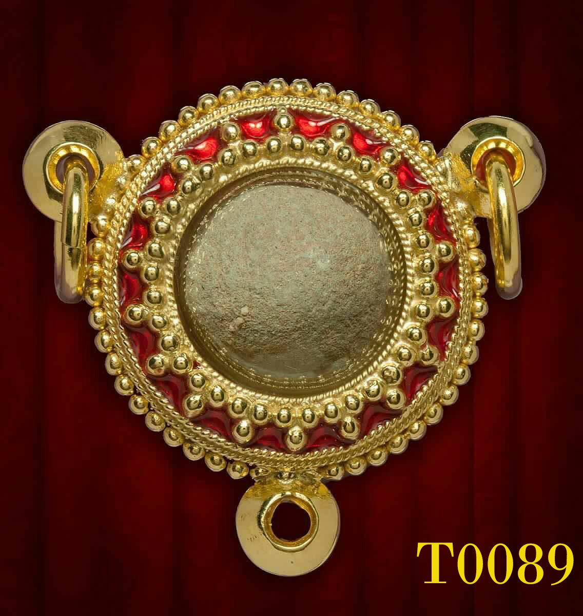 กรอบหน้าโอ3หูลงยาแดง ลวดไข่ปลารอบหน้า ข้างลวดไข่ปลา