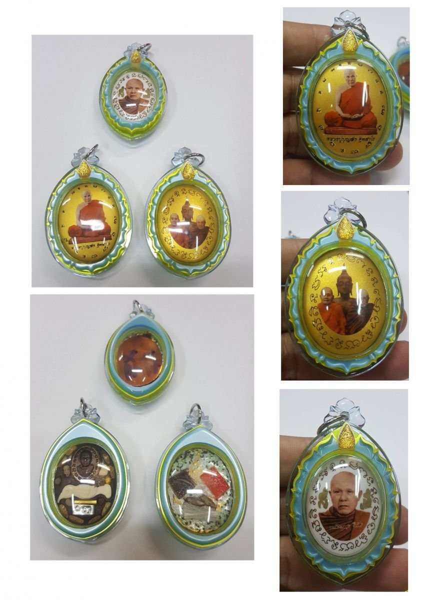 กรอบพลาสติกหน้ากากสองชั้นลายML006 ยอดติดพลอยPtทรายทองทรงยอดน้ำ สี G1มุกฟ้า G2เหลือง G3ฟ้าใส G4มุกฟ้า G5เหลือง) - T0115 (ภาพ 2)