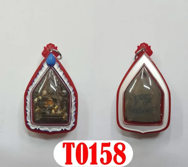 กรอบพลาสติกลายML006 หน้ากากสองชั้นยอดติดพลอยPtทรงยอดน้ำสีน้ำเงิน(G1มุกขาวG2น้ำเงินG3แดงG4มุกขาวG5น้ำเงิน - T0158