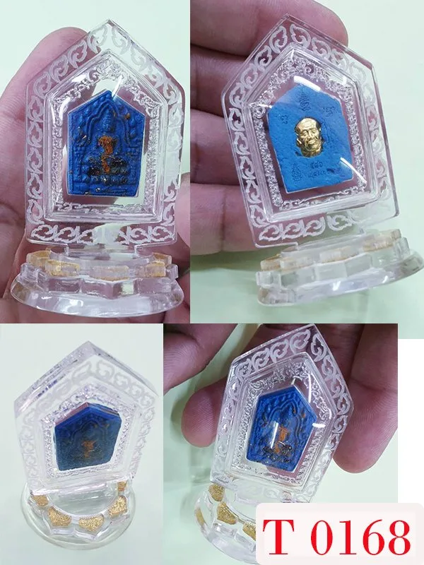 กรอบพลาสติกตั้งฐาน กรอบลายเลเซอร์ขอบนอกและใน ฐานบัว 3 ชั้นตามแบบ - T0168