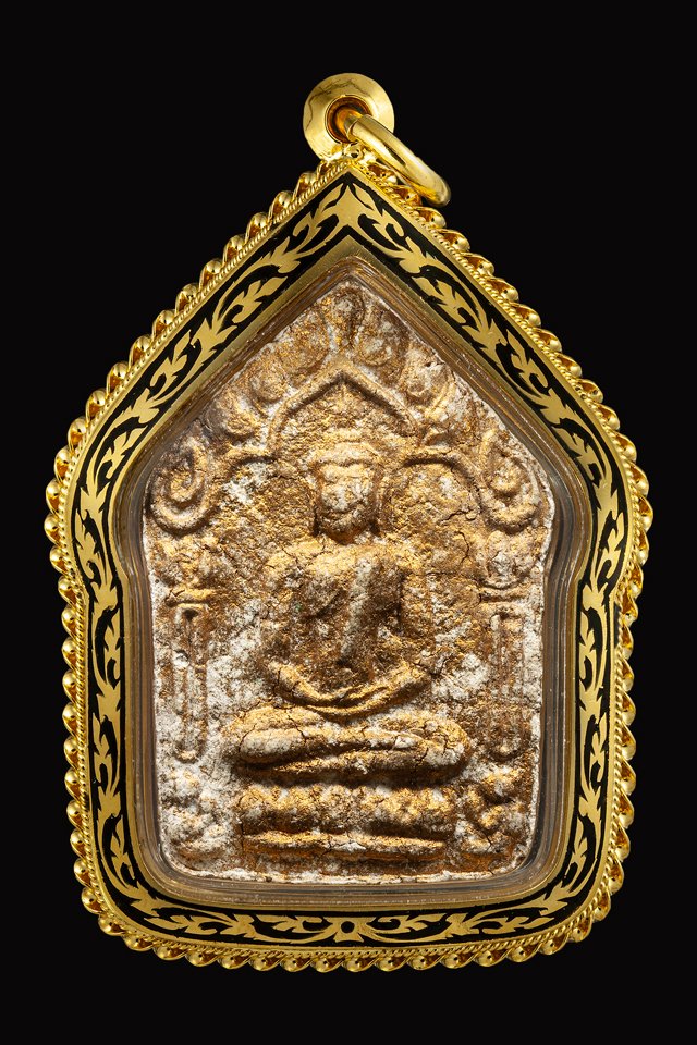 กรอบลงยาลายเถาวัลเต็มหน้า ข้างลวดเกลียว 3 ชั้น - T0309 (ภาพ 2)