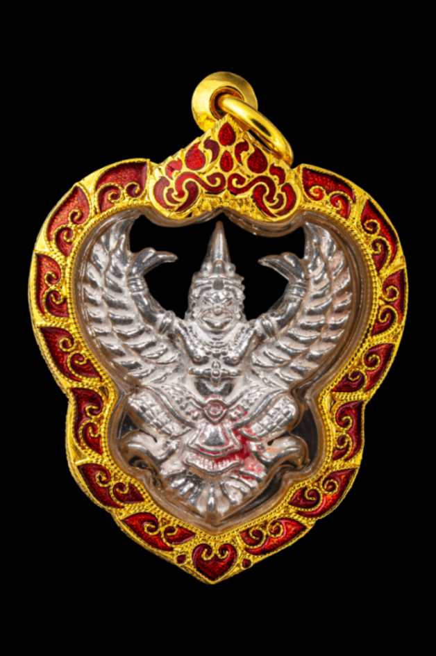 กรอบลายแข้งสิงห์ลวดเกลียวดัด ซุ้มสิงห์ลงยาตามแบบหรือตามระบุ - T0337 (ภาพ 2)