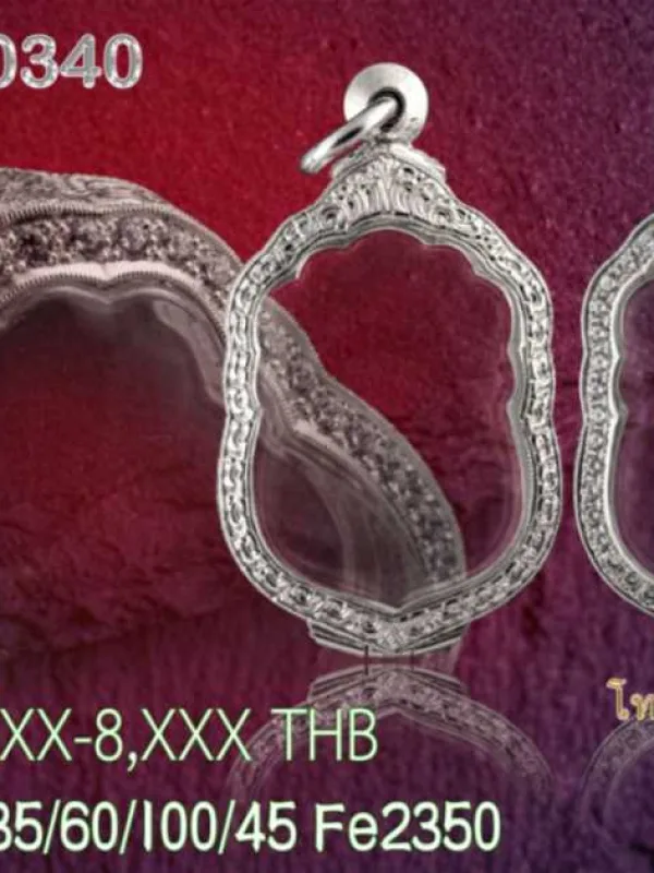 ตลับหน้าฝังเพชรเต็มหน้าทนงหัวเต่า ฝังจิก4เม็มยิขอบ(ยังไม่ค่าเพชร)  - T0340silver