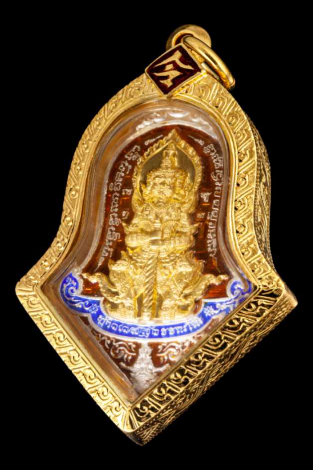 กรอบทองหน้าโอธรรมดาลายแข้งสิงห์ ยอดยิงเลเซอร์ตัวหนังสือลงยา - T0350 (ภาพ 3)