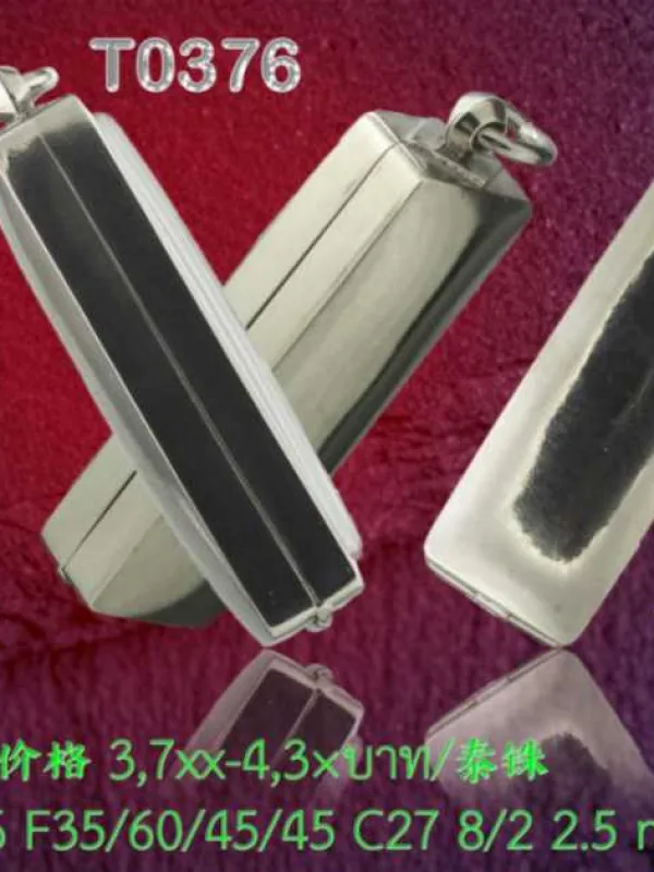 ตลับธรรมหน้าโอไม่กันน้ำหลังปิดขัดมันทั้งองค์ - T0376silver