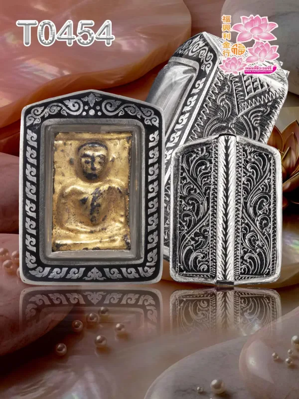 กรอบกำไลข้อมือไม่มีหู หน้าโอยอดลงยาลายเถาวัลย์ล่างลายเถาวัลย์ สีตามสั่ง หลังปิดติดหลอดผ่าหวาย - T0454