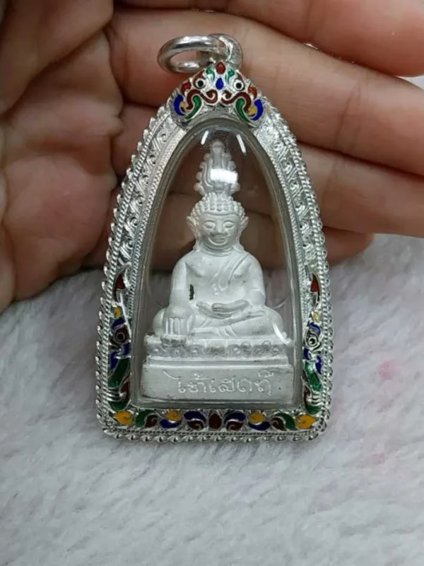 กรอบติดซุ้มสิงห์  พญานาคผสมฉลุลายเถาวัลย์ลงยาบนล่าง ตรงกลางลายแข้งสิงห์ ลวดเกลียว 3 ชั้น - T0514