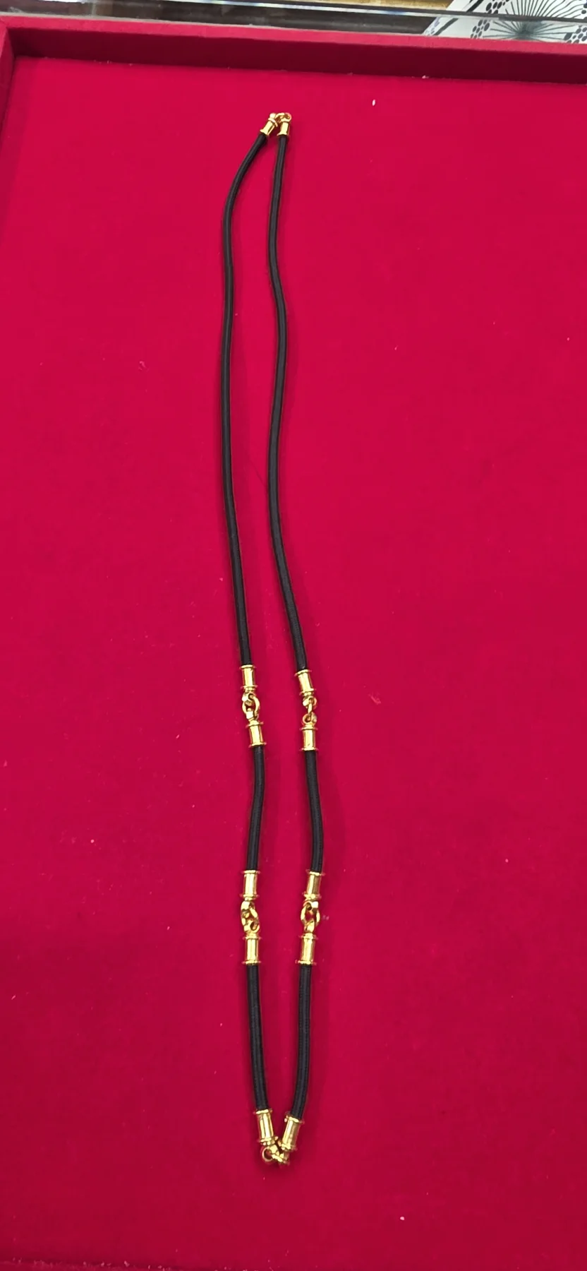 สร้อยพระใส่พระ 6 องค์ ป้องคู่ใส่กรอบพระ 3 หู - T0442/6