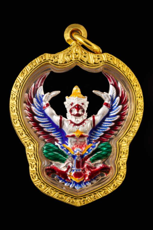 กรอบทองหน้าโอธรรมดาลายแข้งสิงห์ทั้งองค์ ไม่มียอดแหลม - T0010/2 (ภาพ 3)