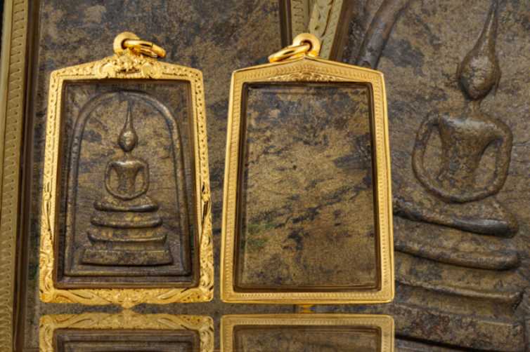 กรอบงานมือหน้าโอติดซุ้มลายไทยทั้งองค์  - T0008 (ภาพ 3)